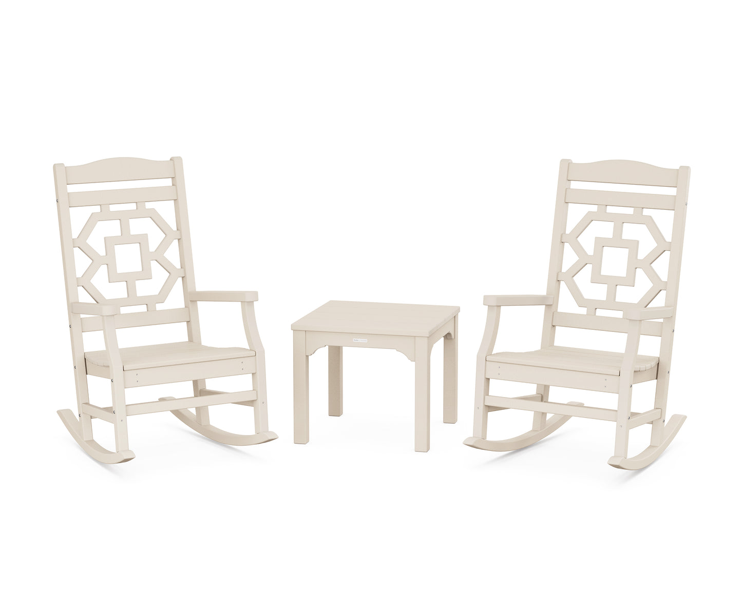 Chinoiserie 3-Piece Rocking Chair Set