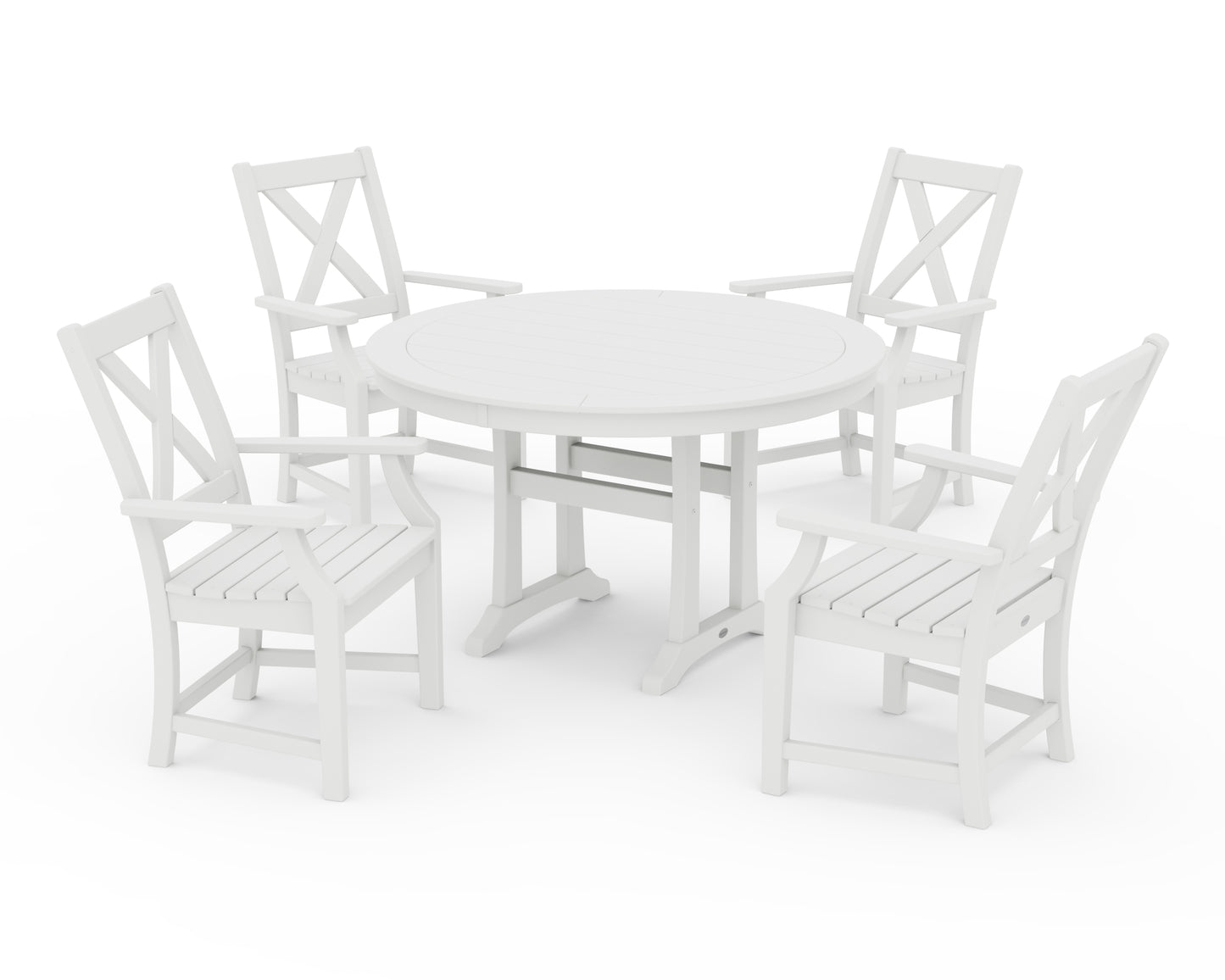 Braxton 5-Piece Nautical Trestle Arm Chair Dining Set