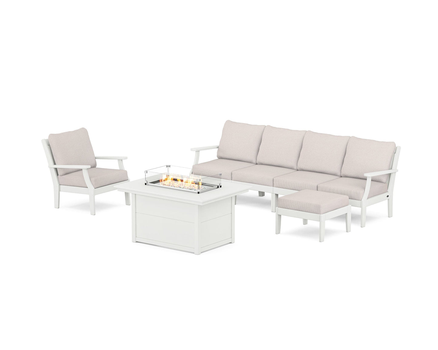 Braxton Sectional Lounge and Fire Pit Set