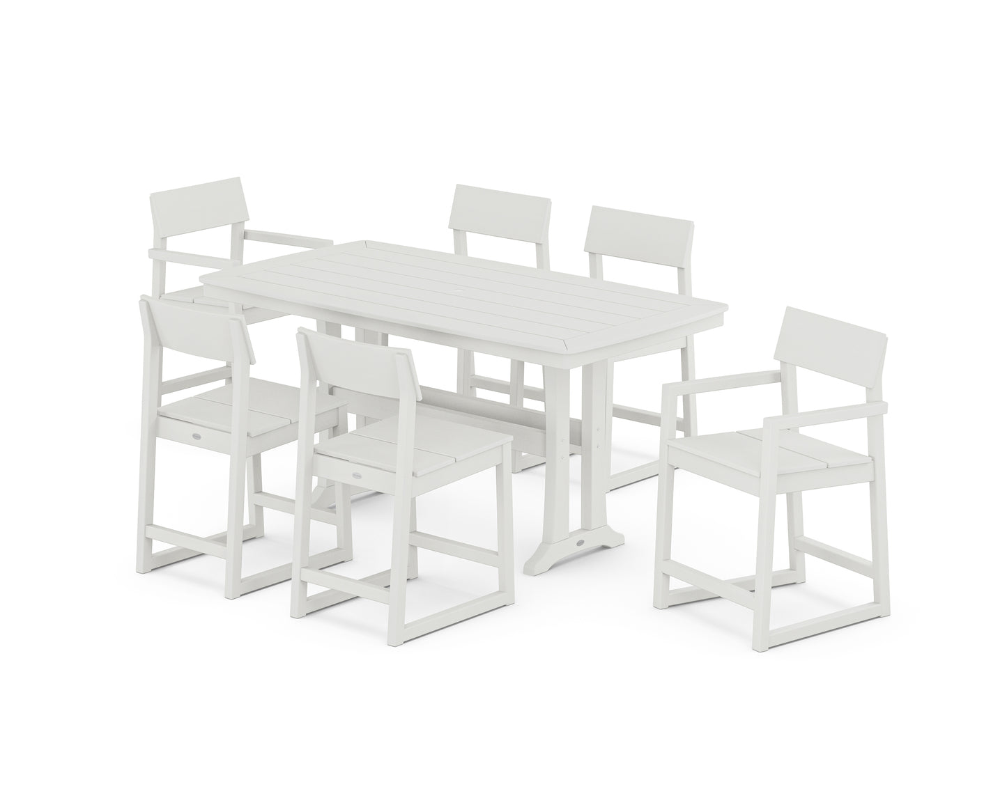 EDGE 7-Piece Counter Set with Trestle Legs