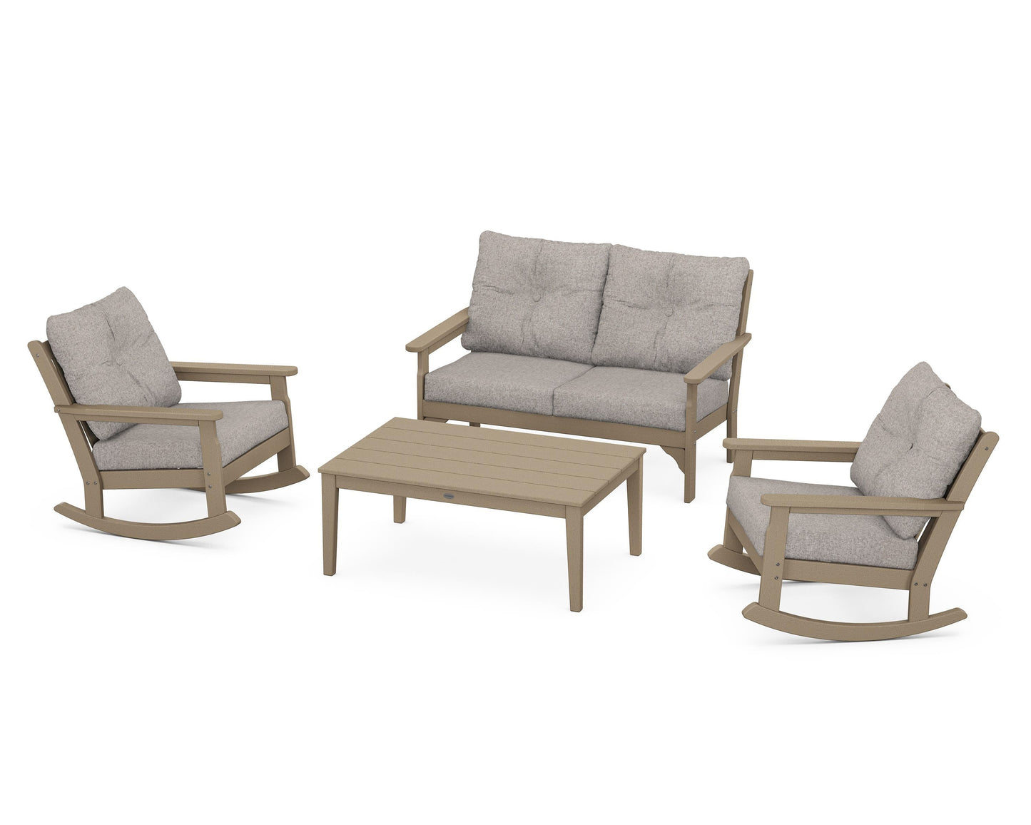 Vineyard 4-Piece Deep Seating Rocking Chair Set