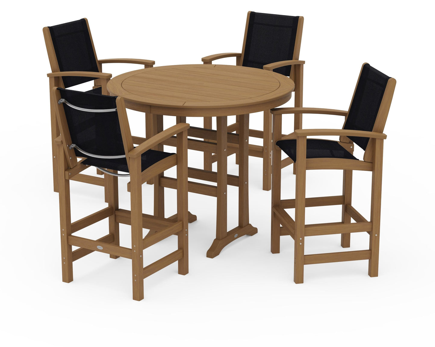 Coastal 5-Piece Nautical Trestle Bar Set