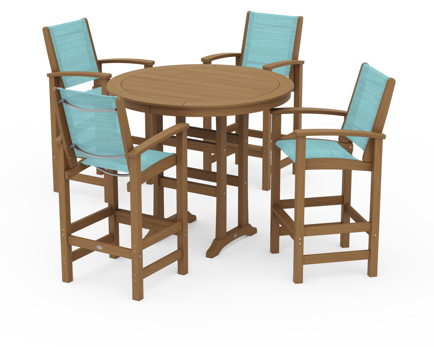 Coastal 5-Piece Nautical Trestle Bar Set