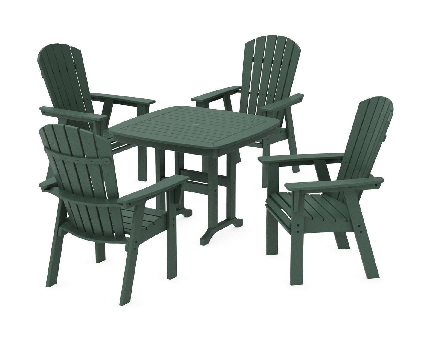 Nautical Curveback Adirondack 5-Piece Dining Set