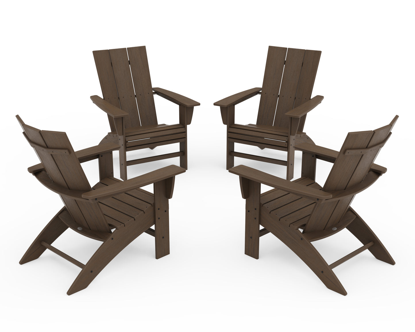 4-Piece Modern Curveback Adirondack Conversation Set