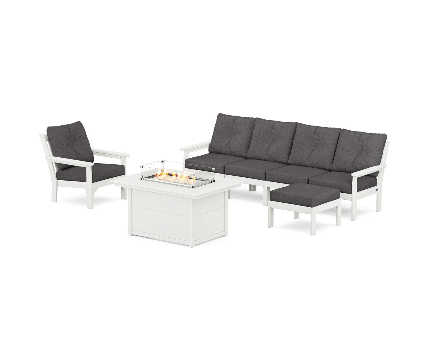 Vineyard Sectional Lounge and Fire Pit Set