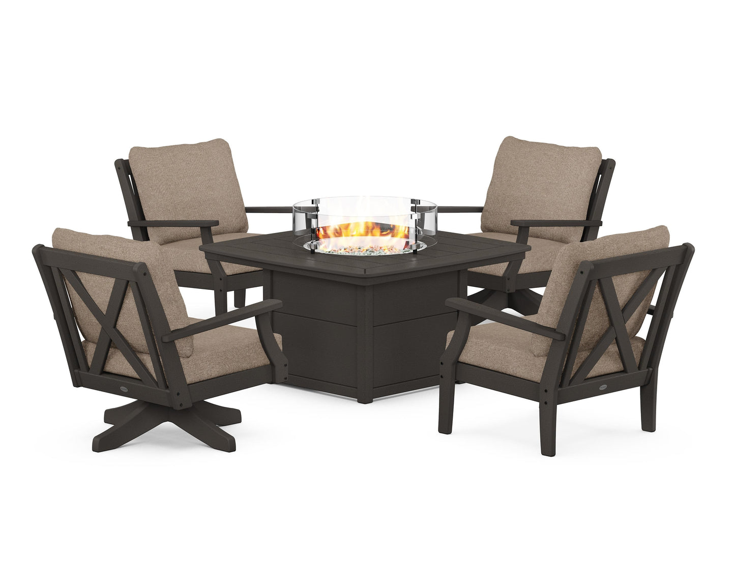 Braxton 5-Piece Deep Seating Set with Fire Table