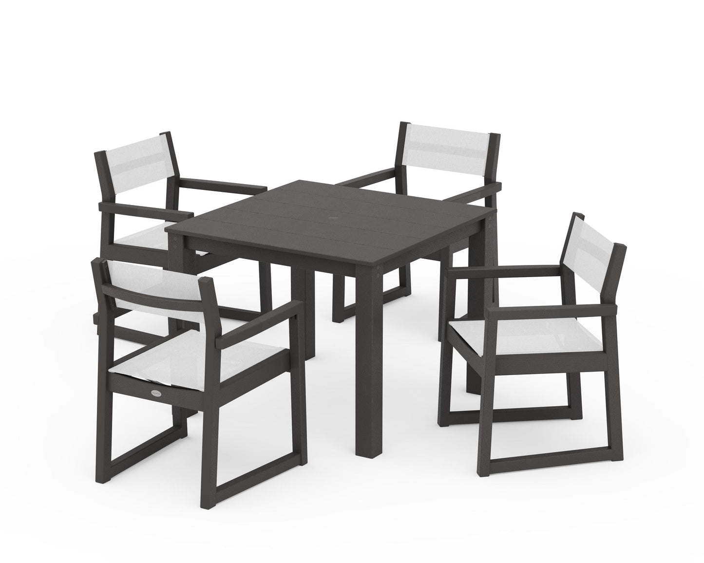EDGE Sling Arm Chair 5-Piece Parsons Dining Set