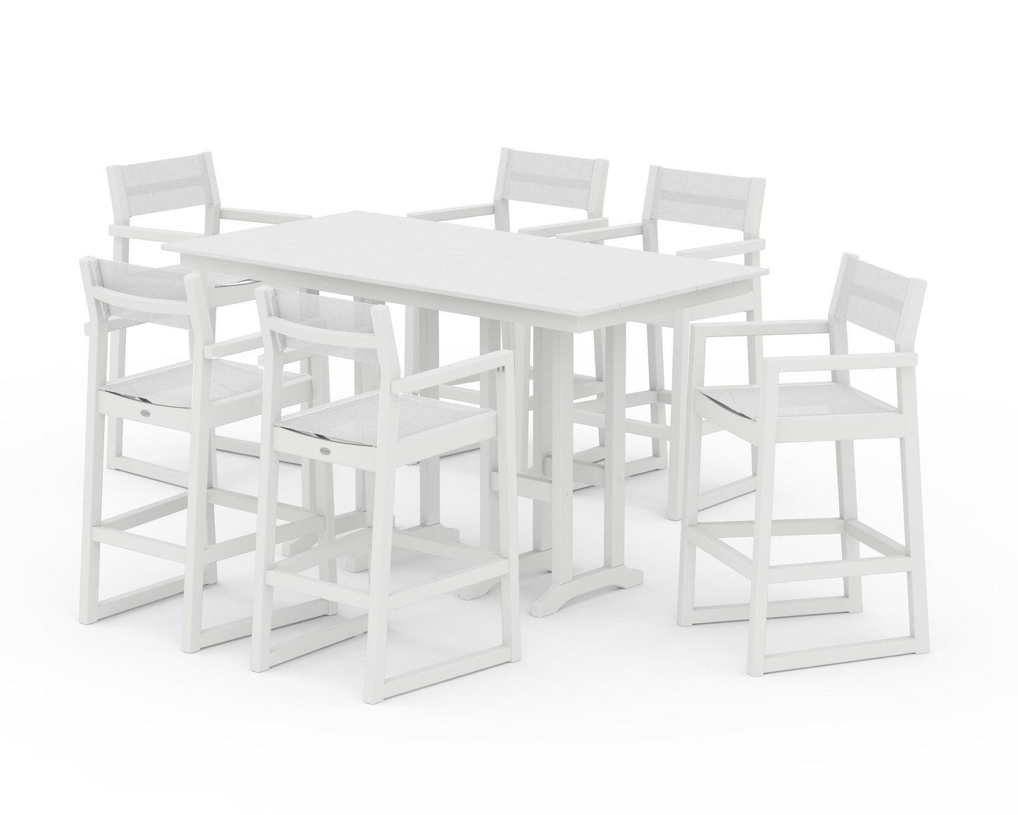EDGE Sling Arm Chair 7-Piece Farmhouse Bar Set