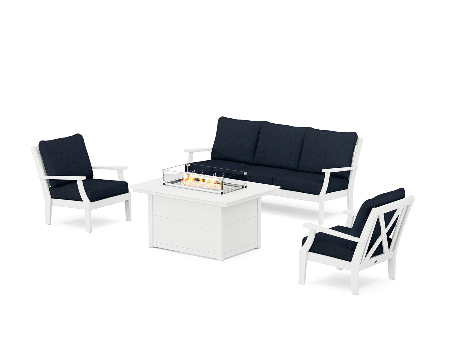 Braxton Deep Seating Fire Pit Table Set