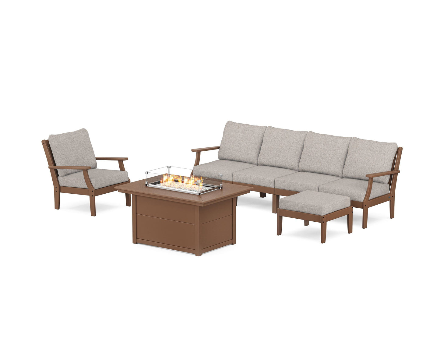 Braxton Sectional Lounge and Fire Pit Set