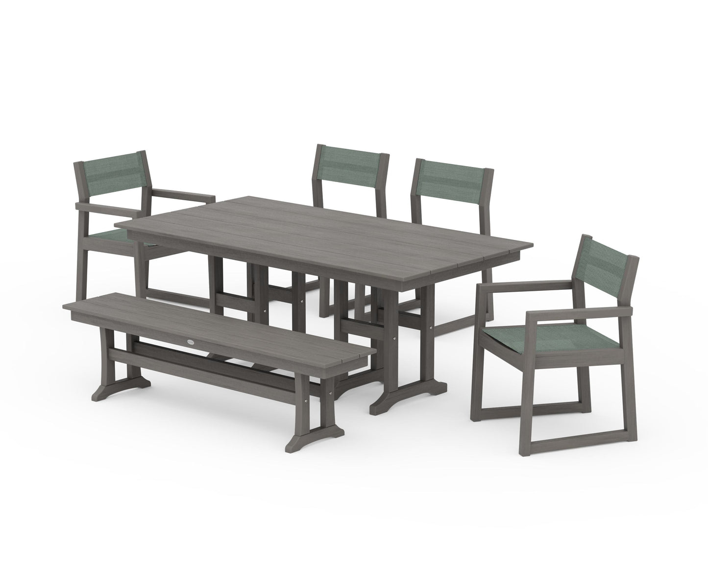 EDGE Sling 6-Piece Farmhouse Dining Set