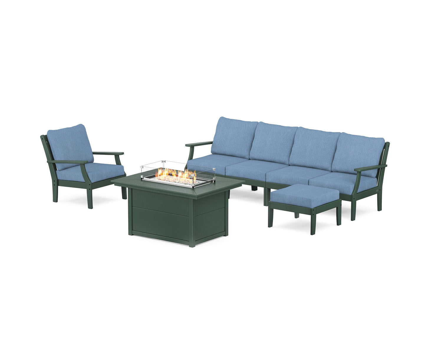 Braxton Sectional Lounge and Fire Pit Set