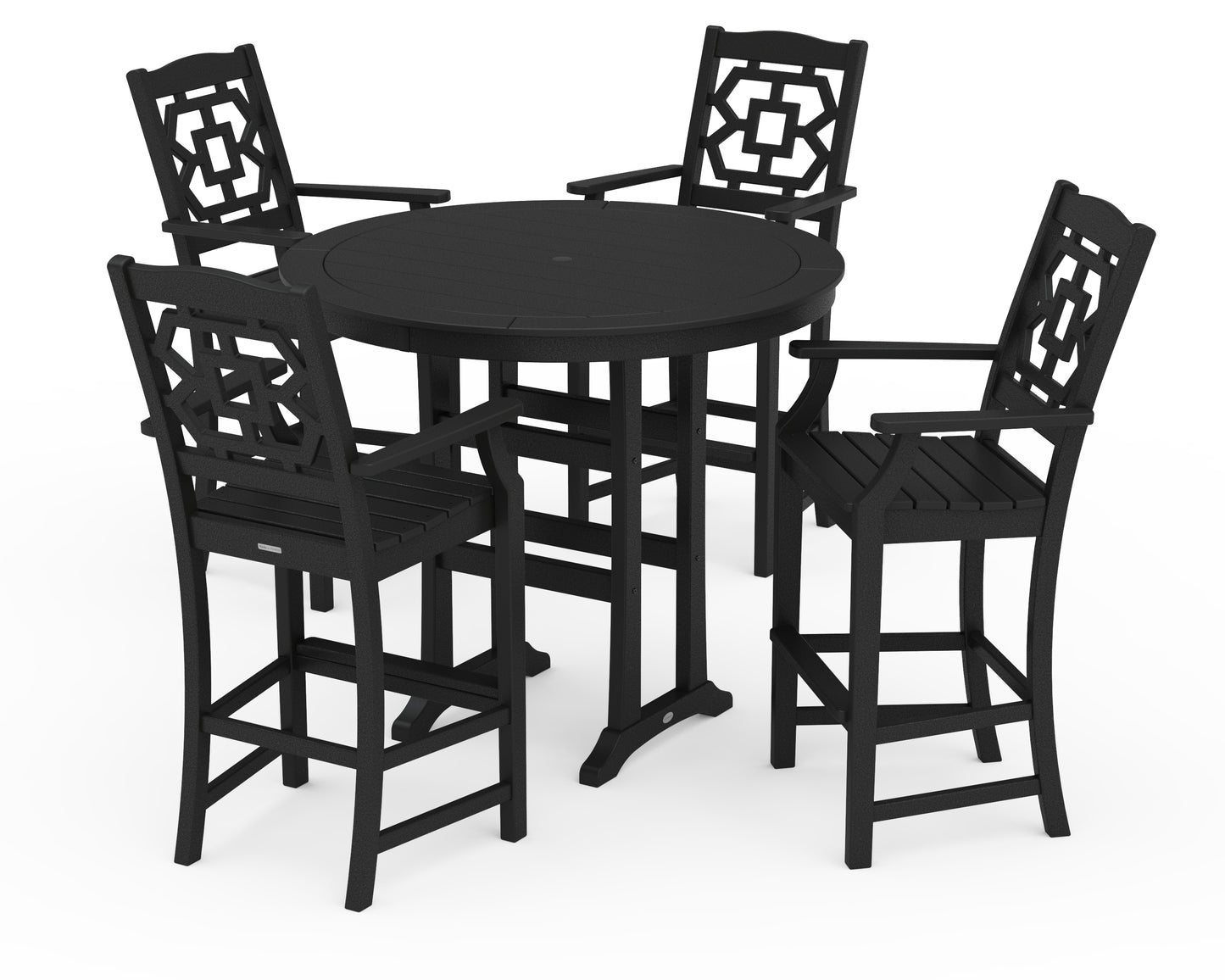 Chinoiserie 5-Piece Round Bar Set