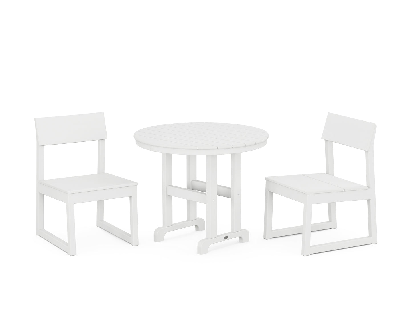 EDGE Side Chair 3-Piece Round Dining Set