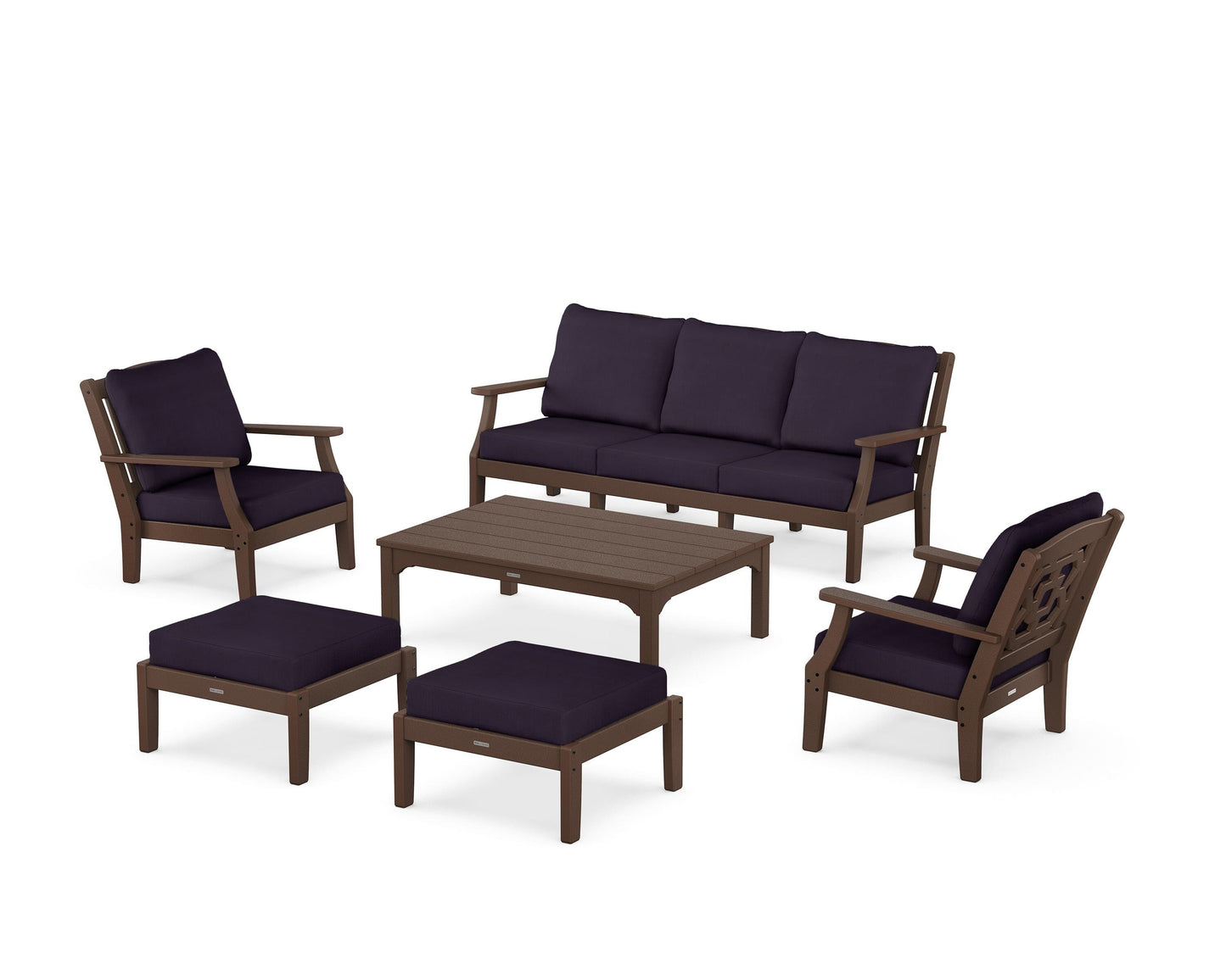 Chinoiserie 6-Piece Lounge Sofa Set