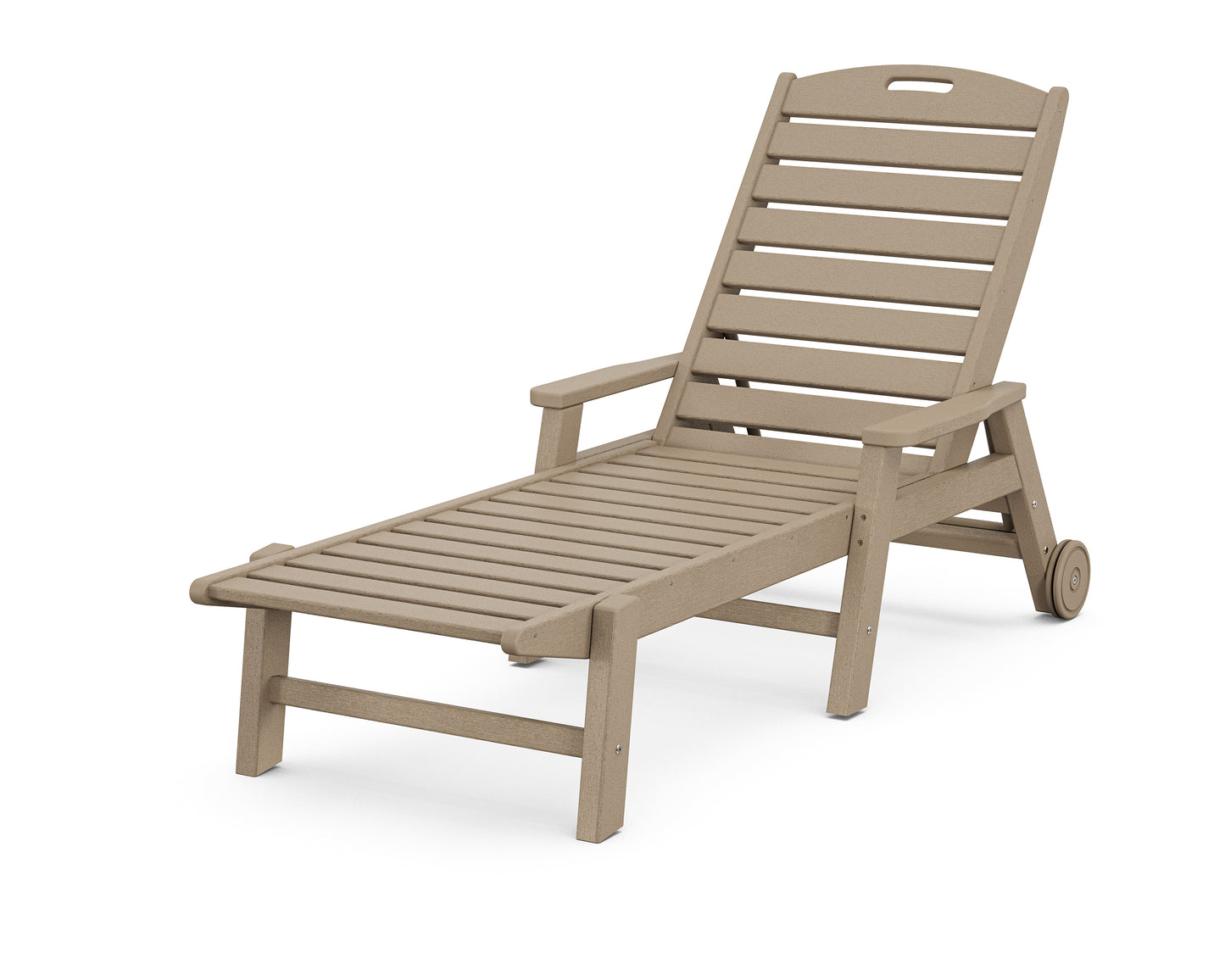 Nautical Chaise with Arms & Wheels