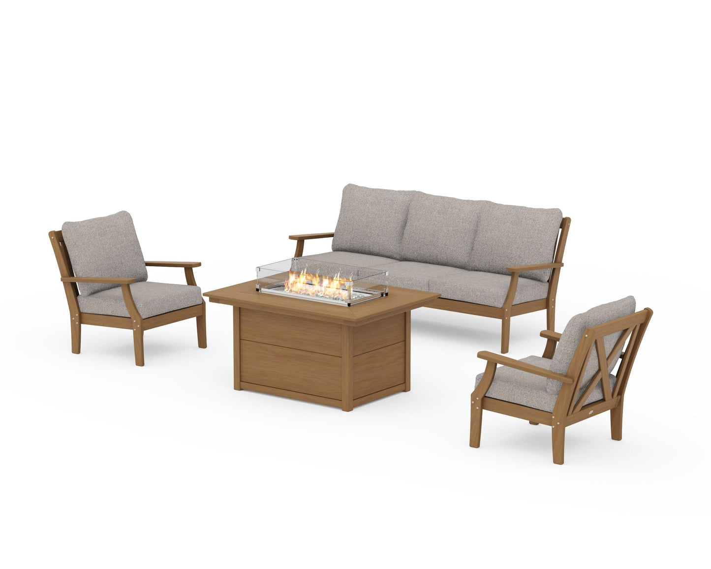 Braxton Deep Seating Fire Pit Table Set