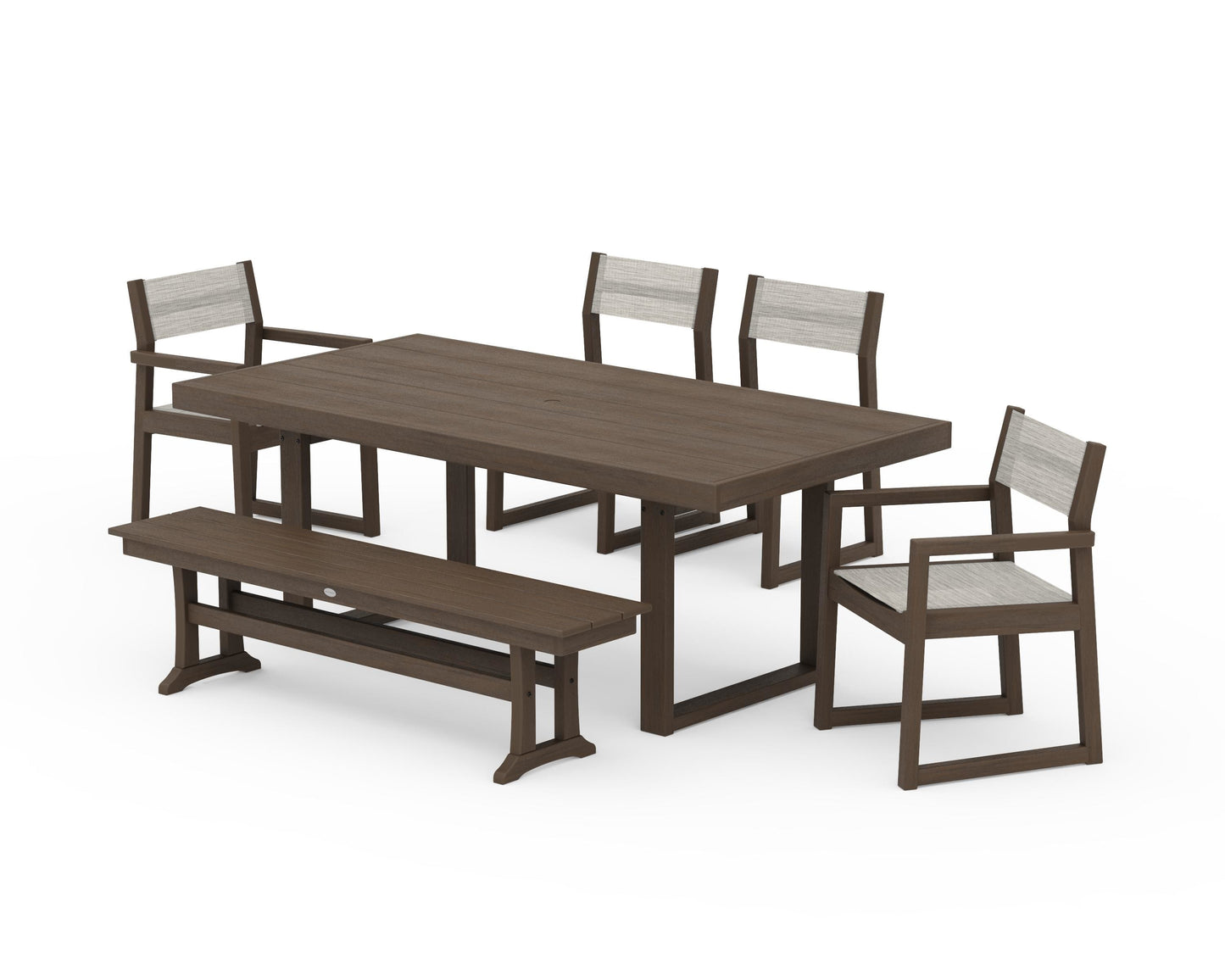 EDGE Sling 6-Piece Dining Set with Bench