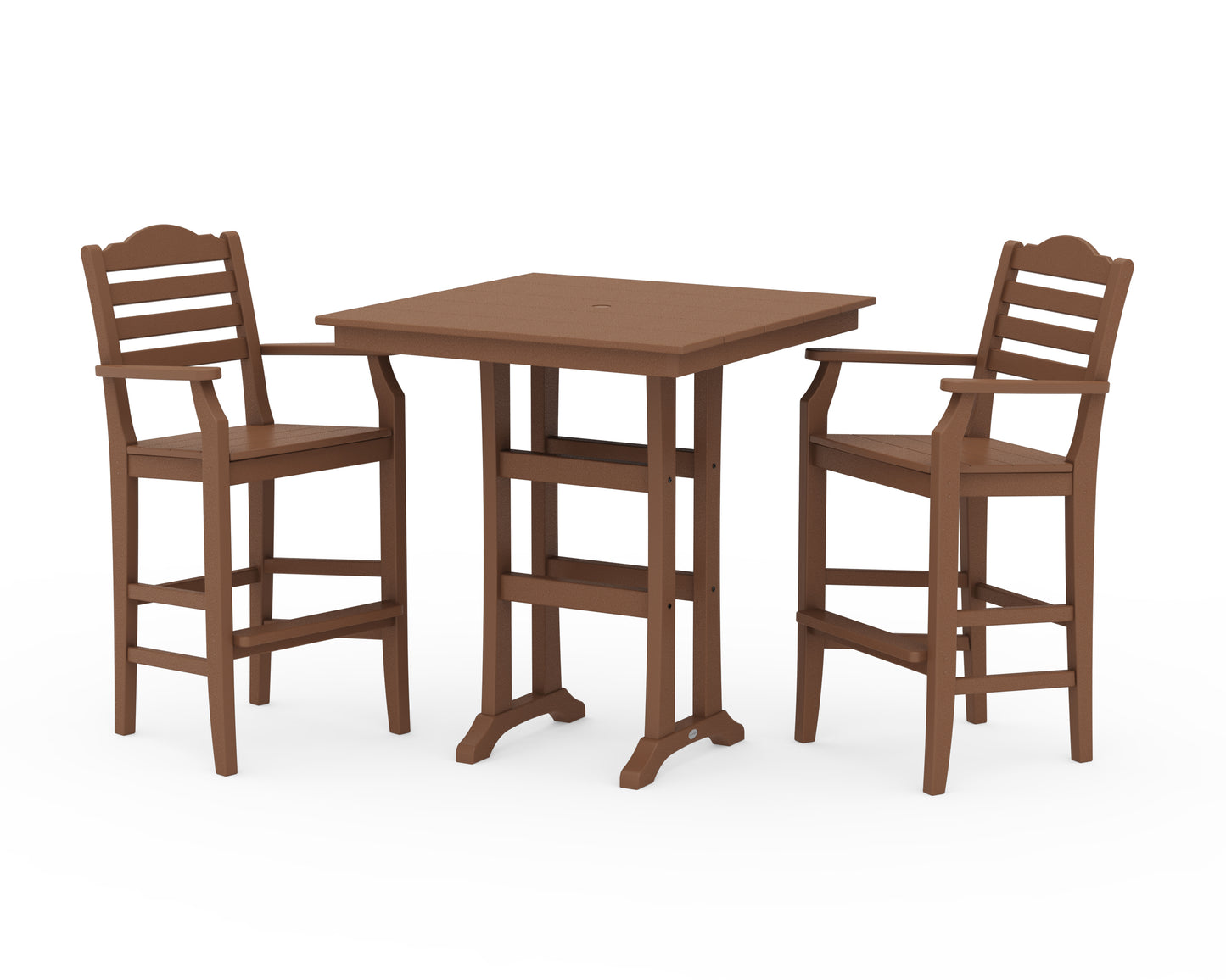 Savannah 3-Piece Farmhouse Bar Set with Trestle Legs