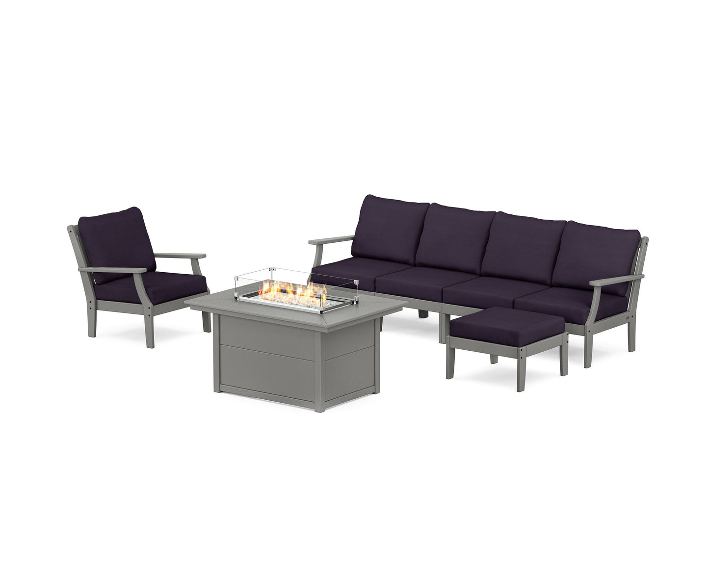 Braxton Sectional Lounge and Fire Pit Set