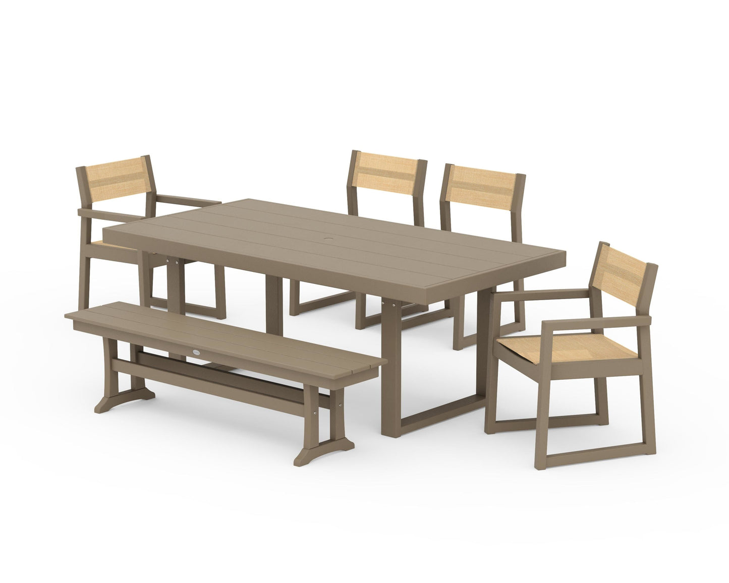 EDGE Sling 6-Piece Dining Set with Bench