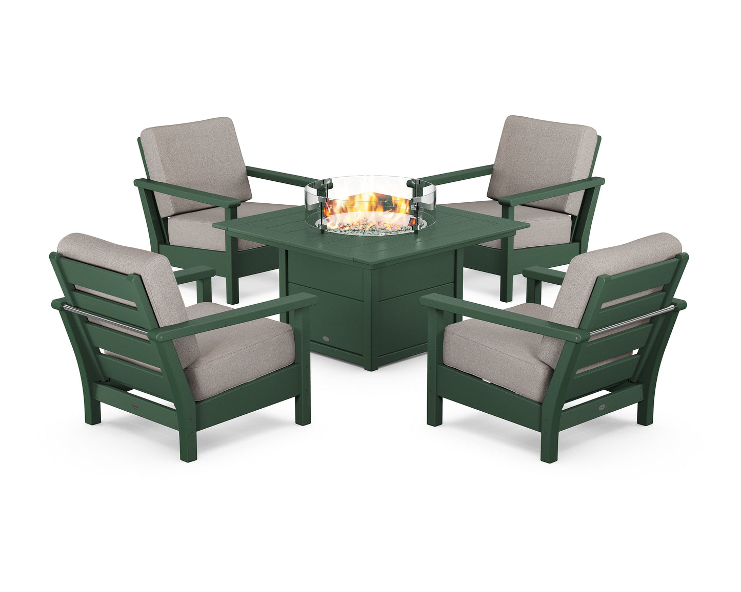Harbour 5-Piece Conversation Set with Fire Pit Table