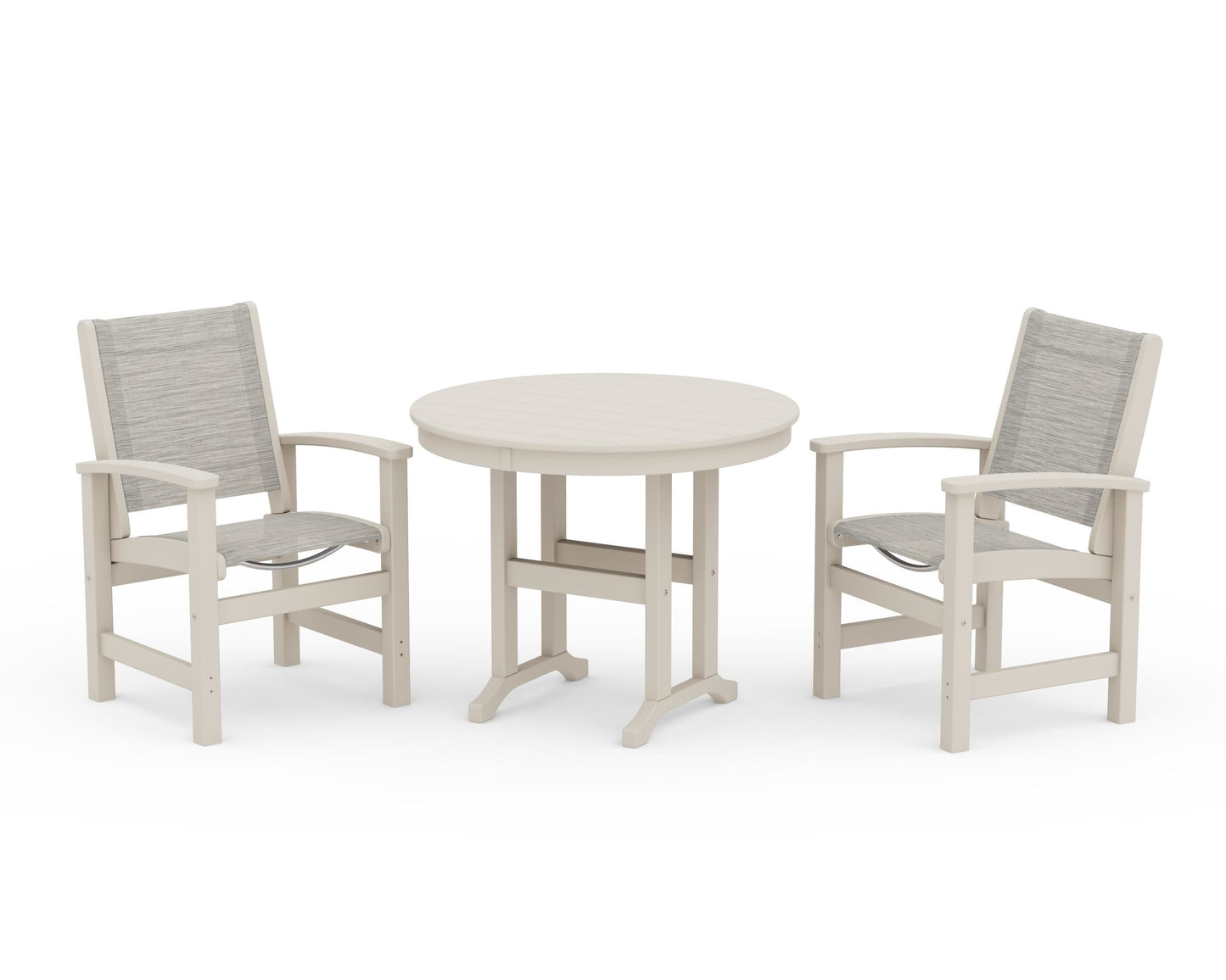 Coastal 3-Piece Round Dining Set
