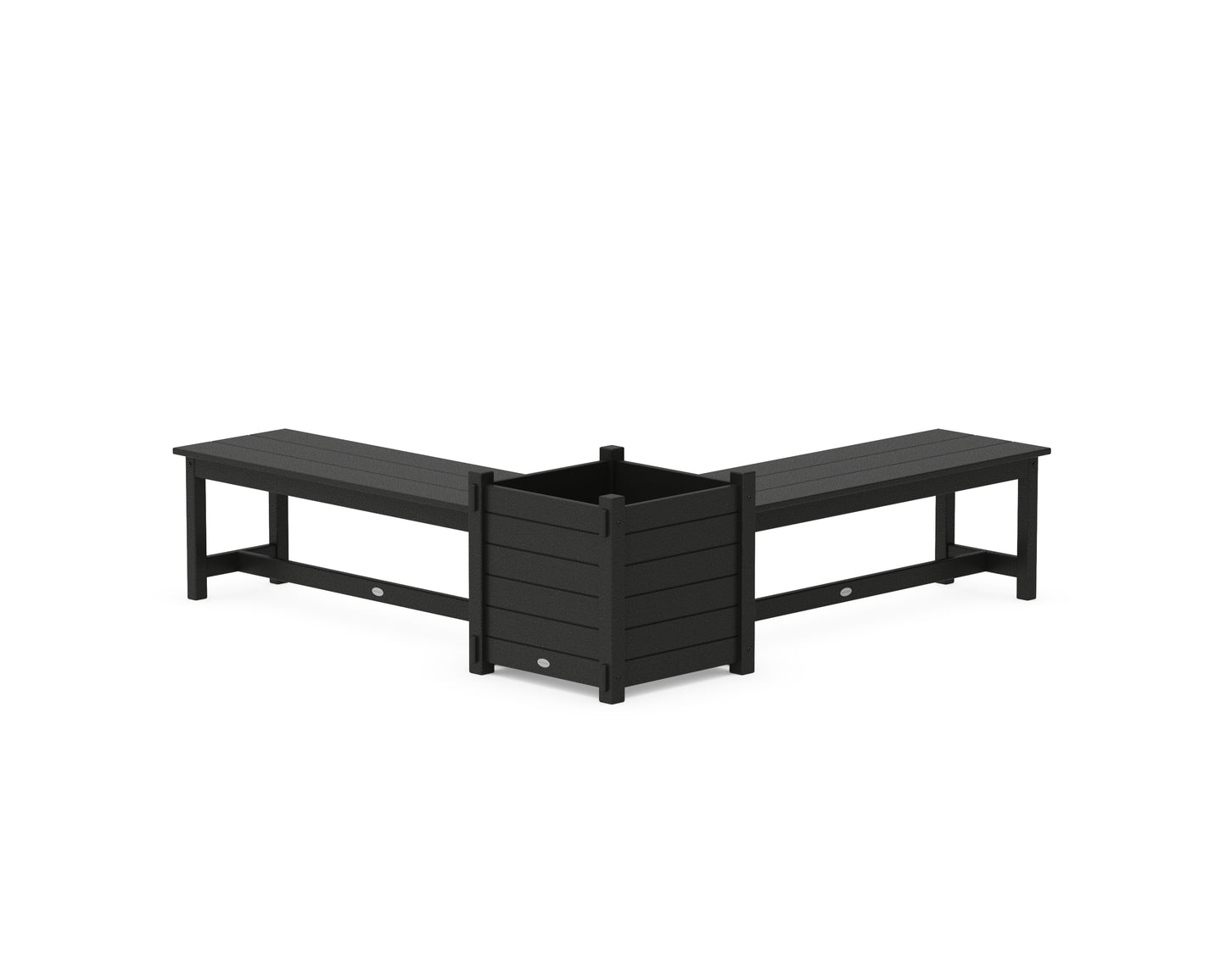 48" Nautical L- Shaped Planter Bench Set- Large