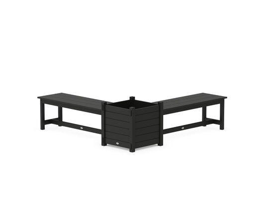 48" Nautical L- Shaped Planter Bench Set- Large