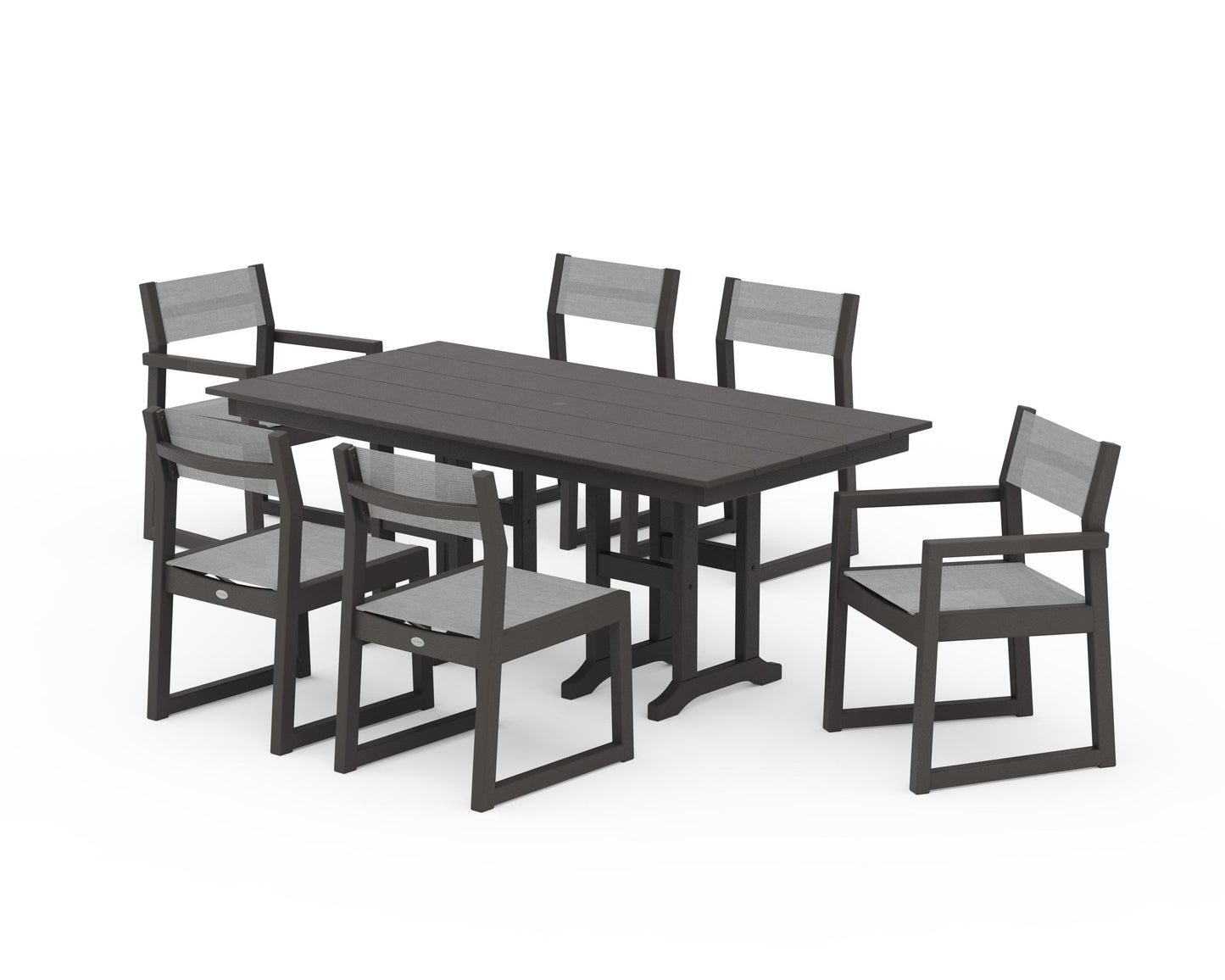 EDGE Sling 7-Piece Farmhouse Dining Set
