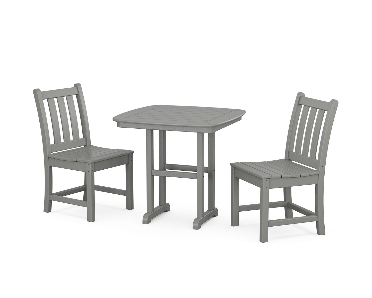 Traditional Garden Side Chair 3-Piece Dining Set