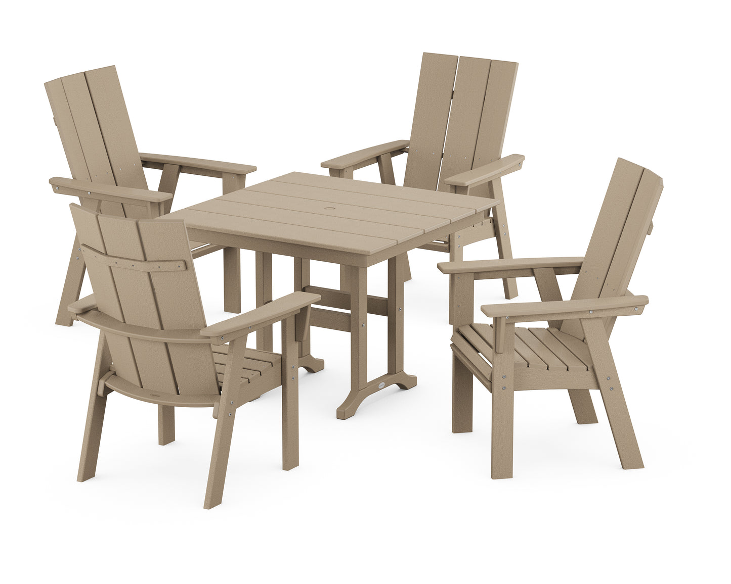 Modern Adirondack 5-Piece Farmhouse Dining Set