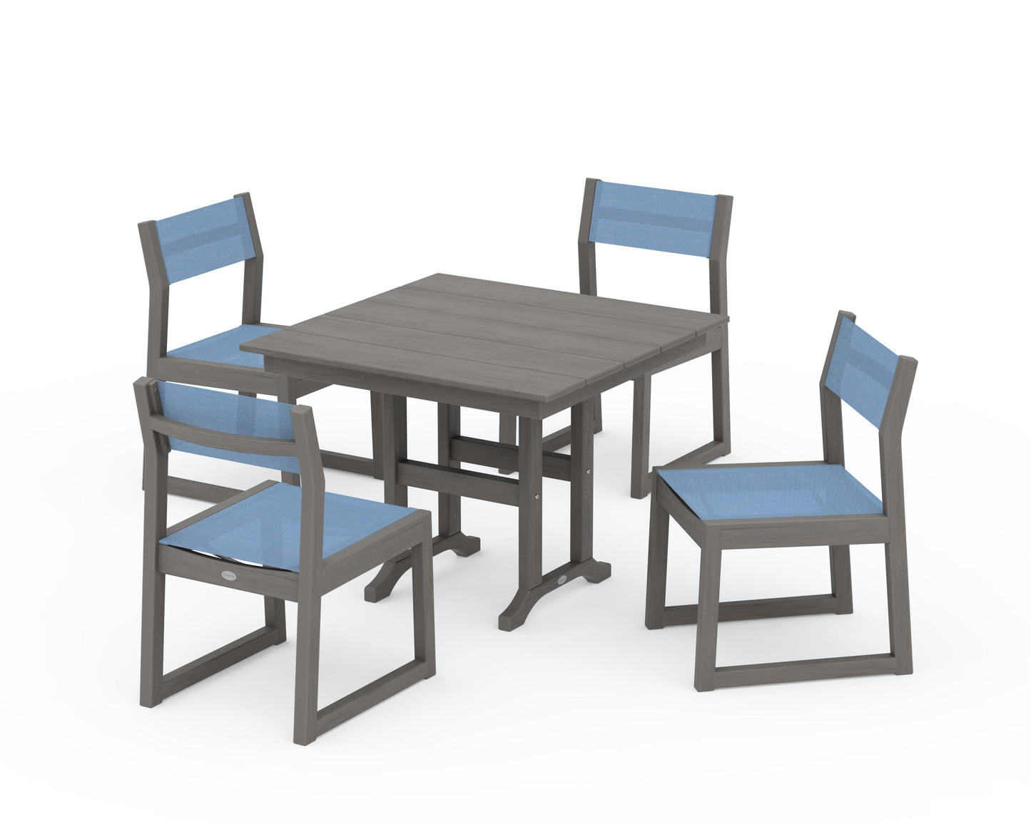 EDGE Sling Side Chair 5-Piece Farmhouse Dining Set
