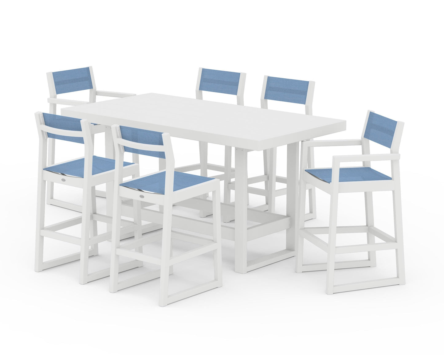 EDGE Sling 7-Piece Bar Table Set
