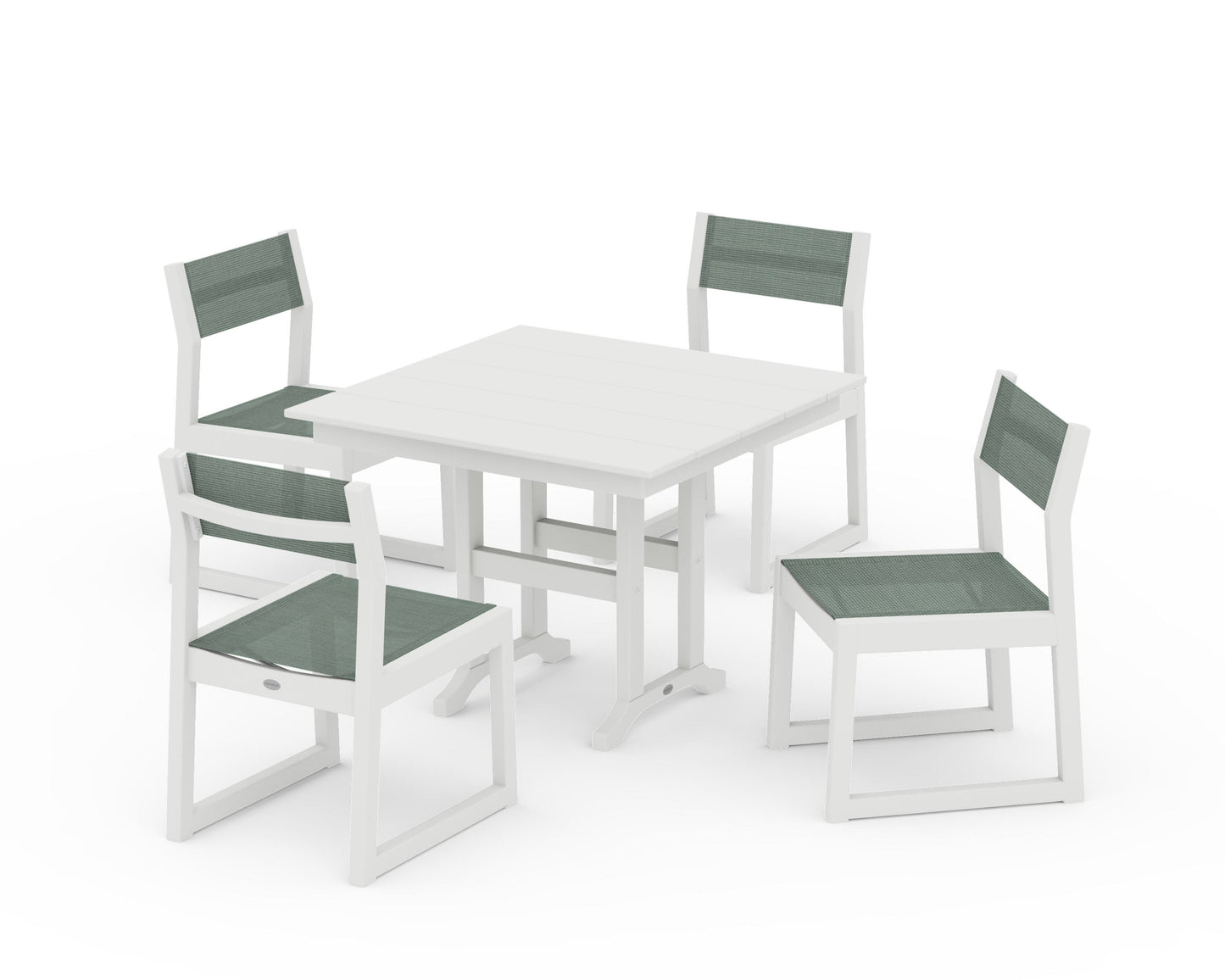 EDGE Sling Side Chair 5-Piece Farmhouse Dining Set
