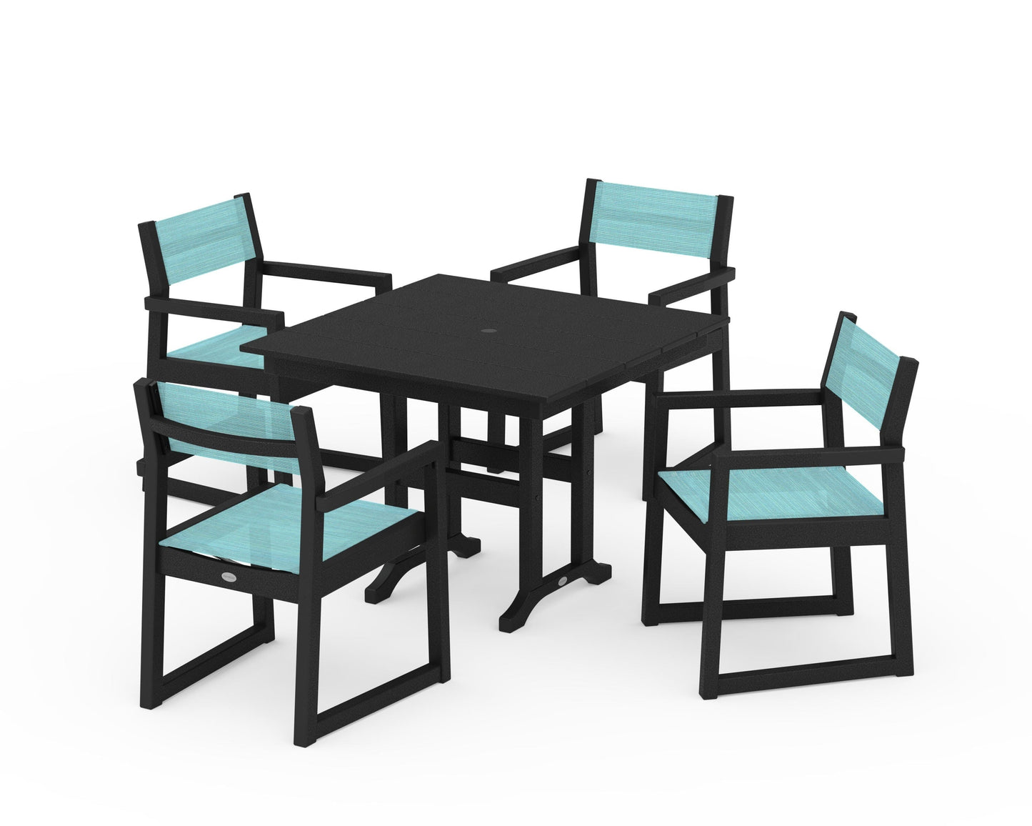 EDGE Sling Arm Chair 5-Piece Farmhouse Dining Set