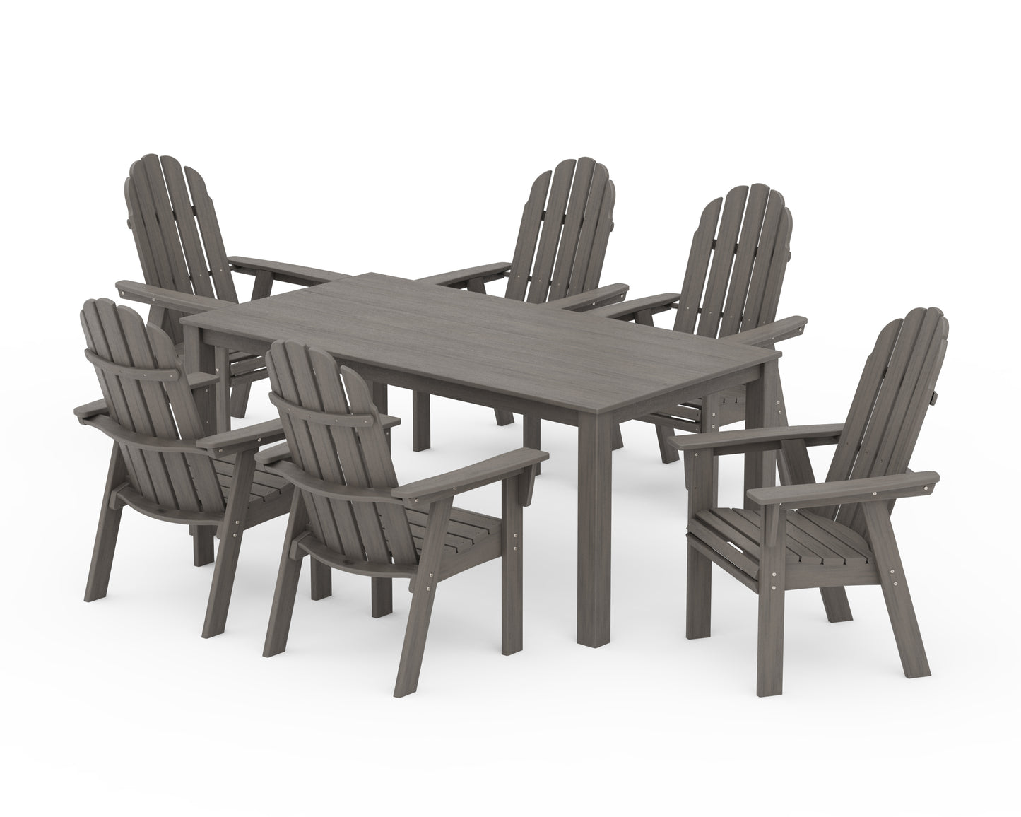Vineyard Curveback Adirondack 7-Piece Parsons Dining Set