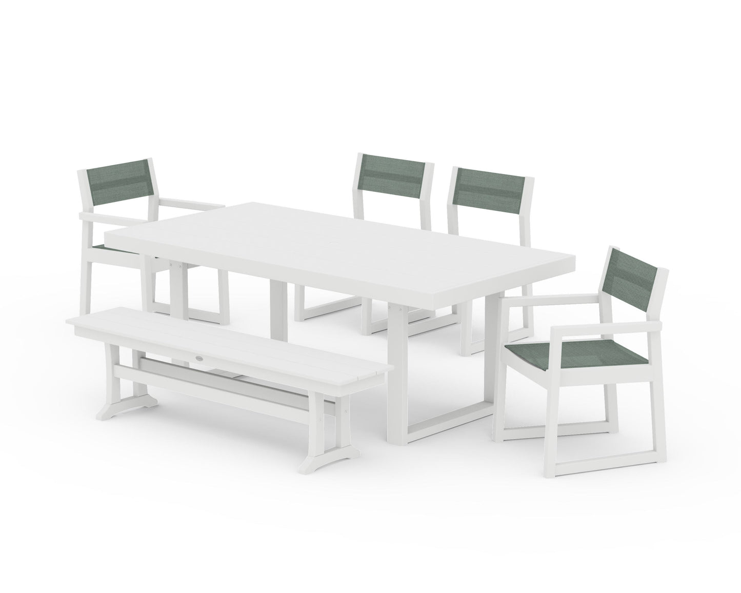 EDGE Sling 6-Piece Dining Set with Bench