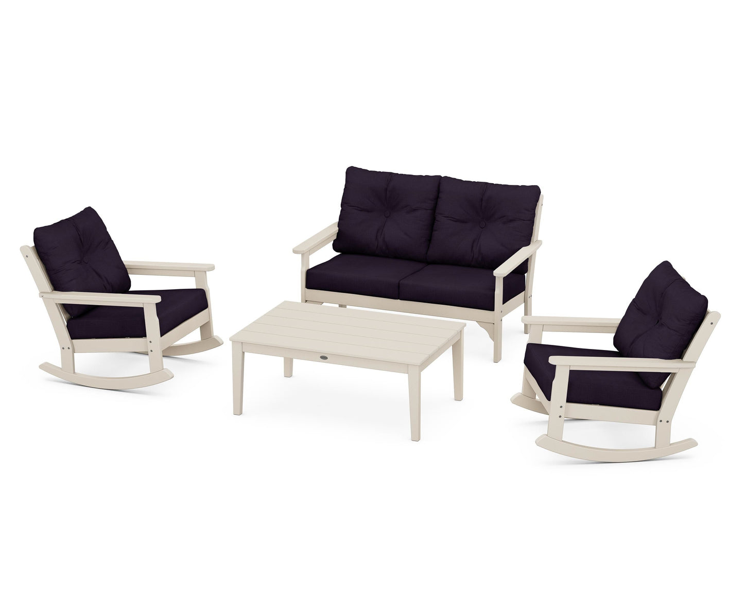 Vineyard 4-Piece Deep Seating Rocking Chair Set