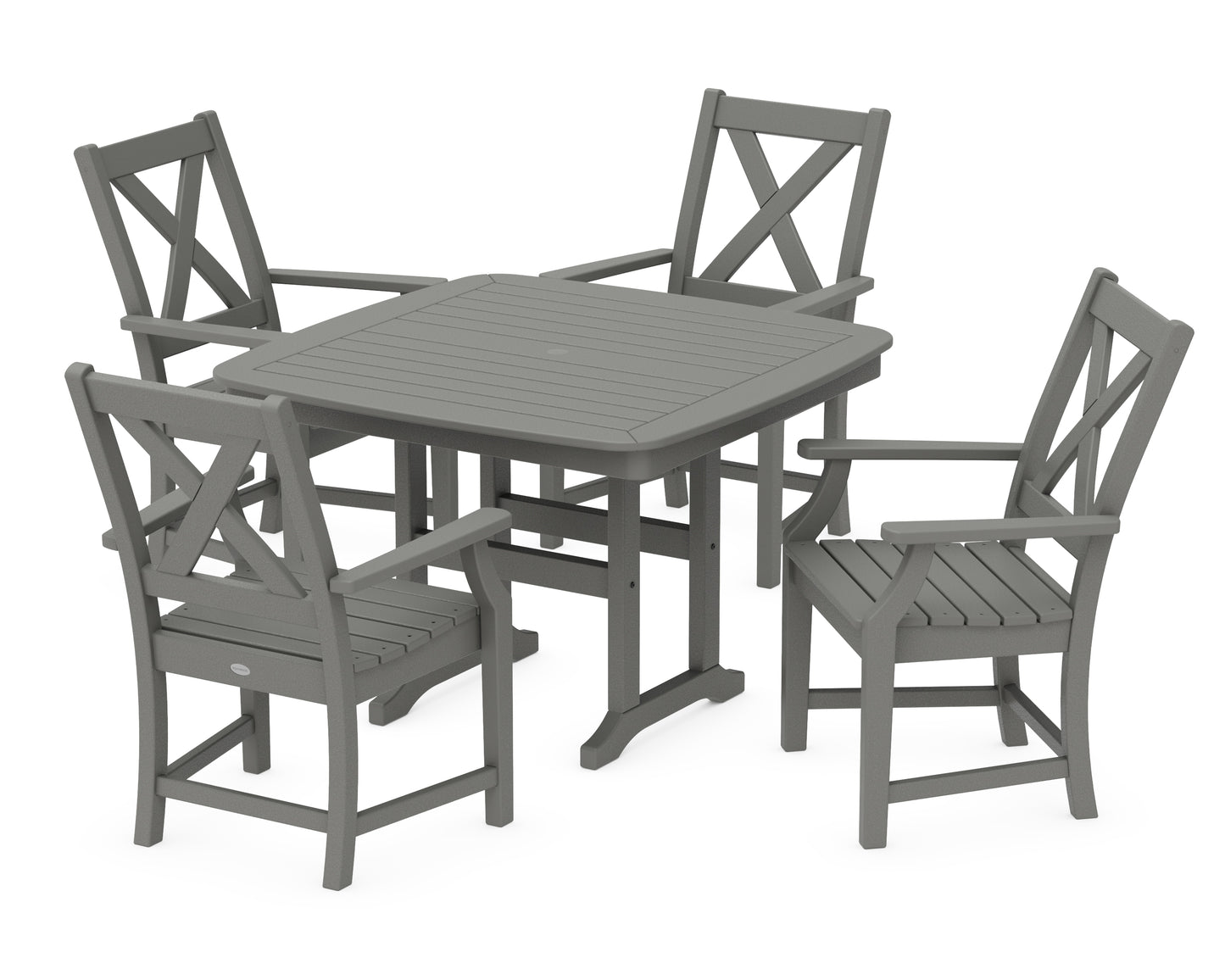 Braxton 5-Piece Dining Set with Trestle Legs