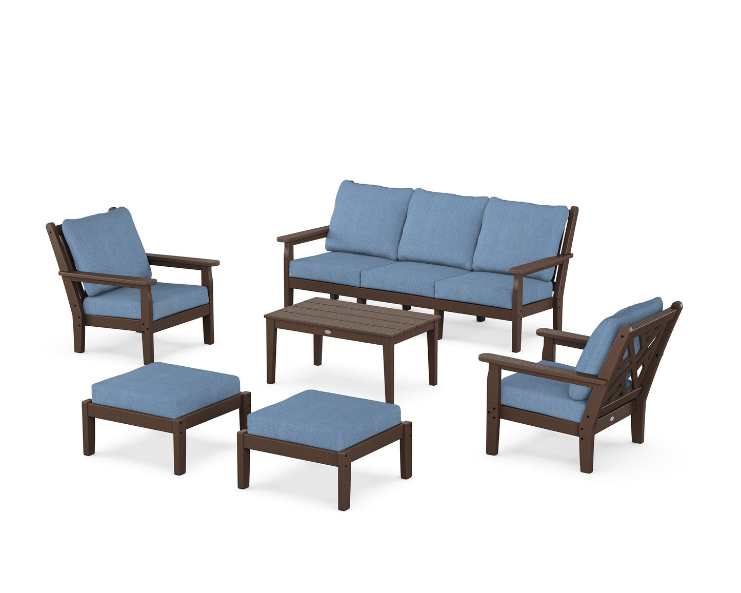 Chippendale 6-Piece Lounge Sofa Set