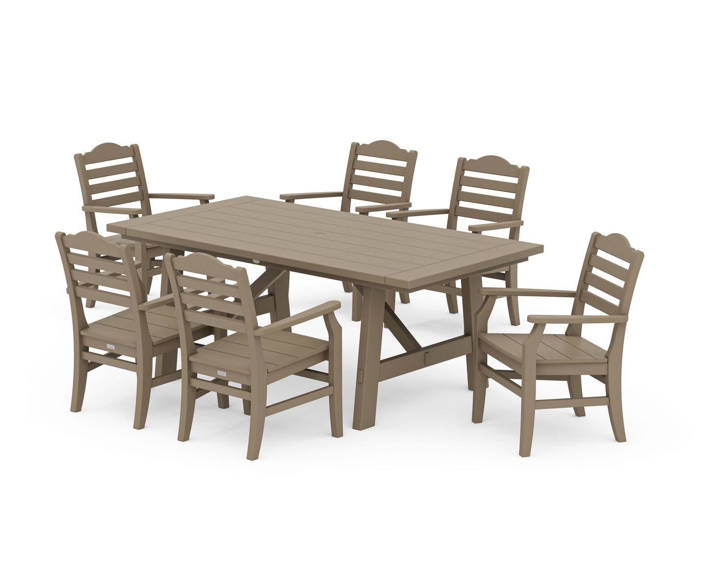 Savannah Arm Chair 7-Piece Rustic Farmhouse Dining Set