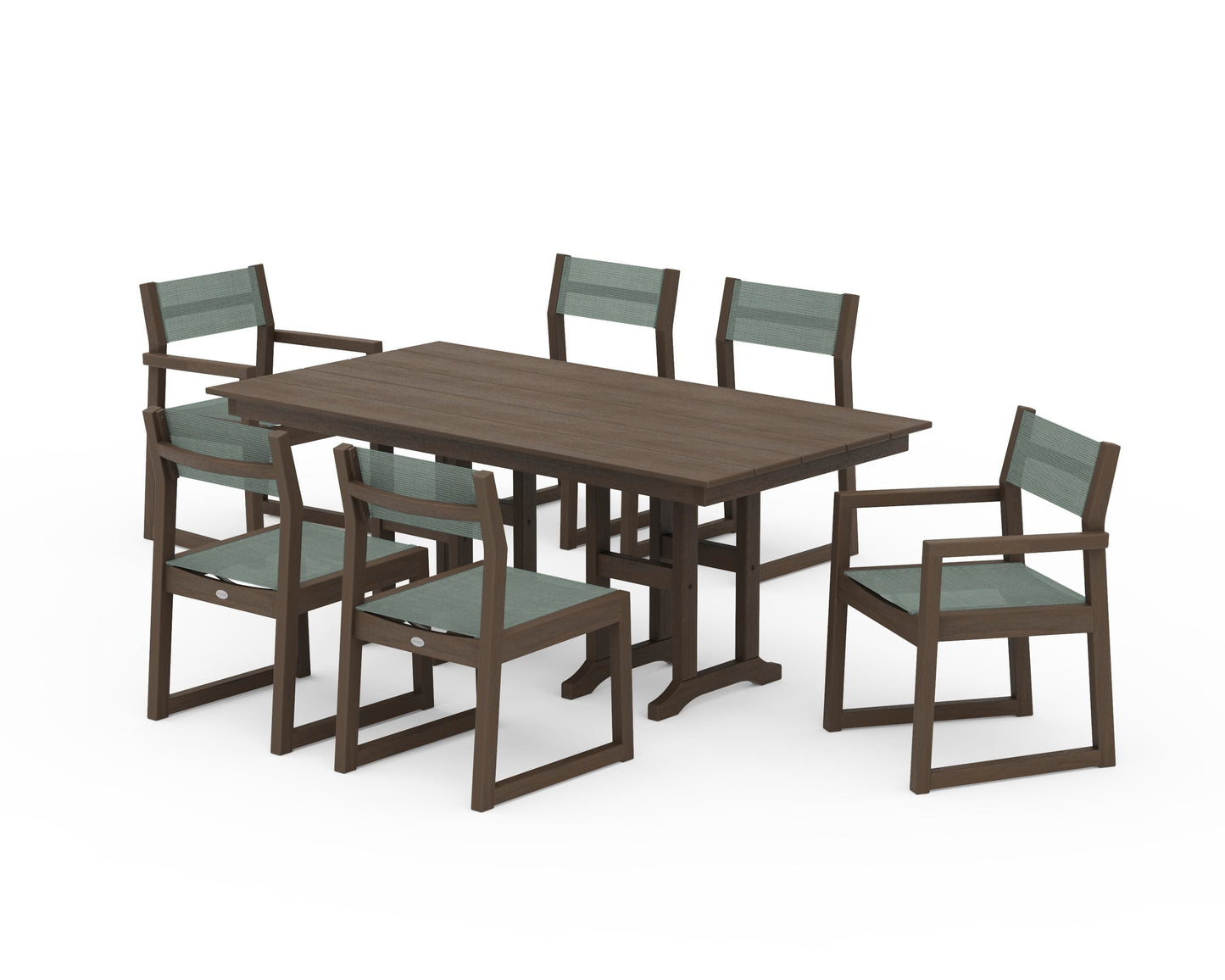EDGE Sling 7-Piece Farmhouse Dining Set