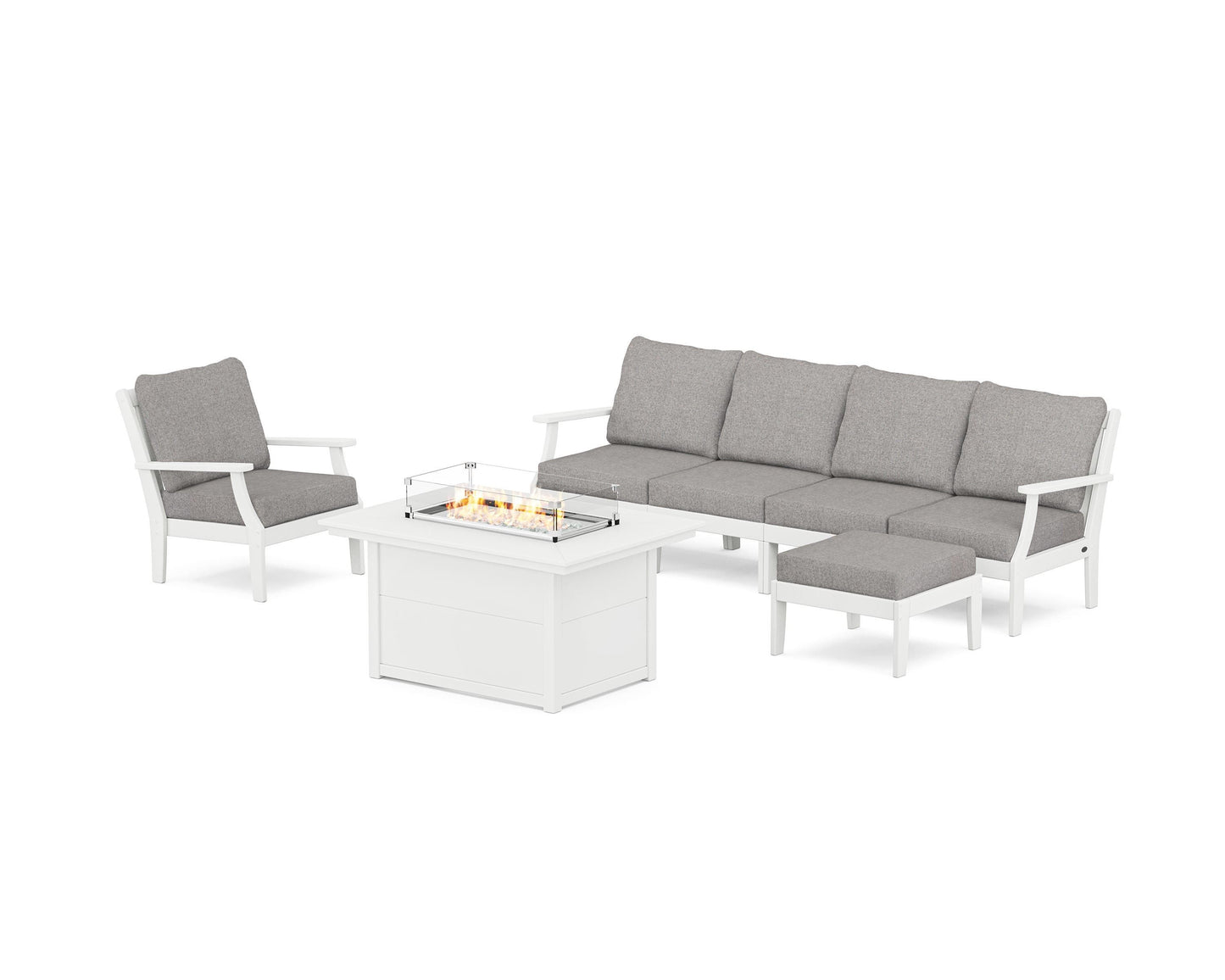 Braxton Sectional Lounge and Fire Pit Set