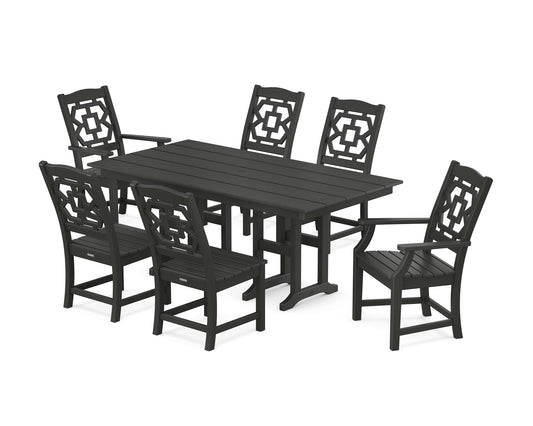 Chinoiserie 7-Piece Farmhouse Dining Set