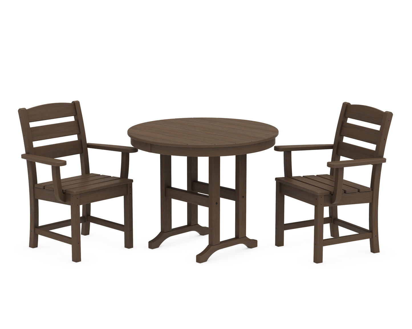 Lakeside 3-Piece Round Dining Set