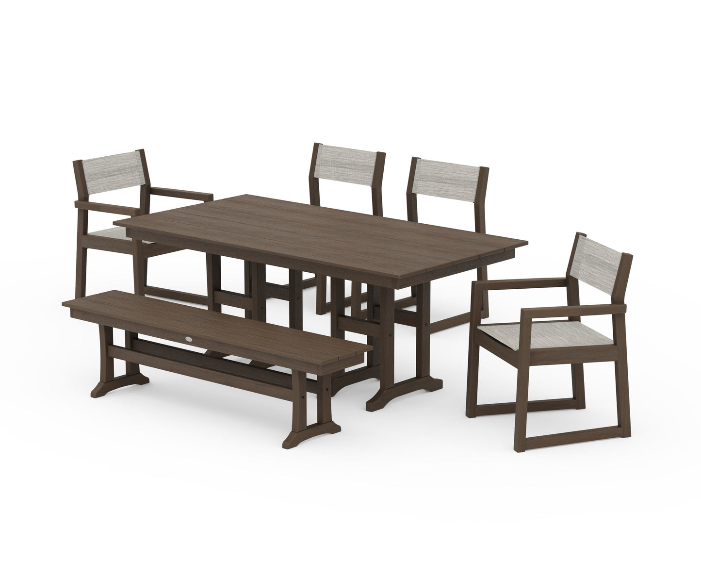 EDGE Sling 6-Piece Farmhouse Dining Set