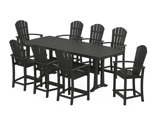 Palm Coast 9-Piece Counter Set with Trestle Legs