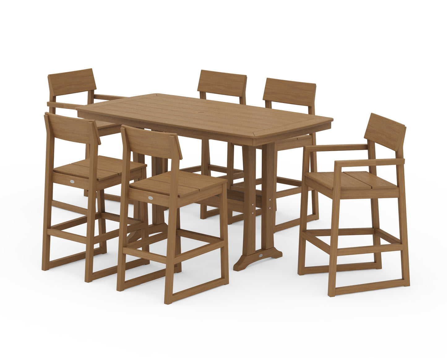 EDGE 7-Piece Bar Set with Trestle Legs